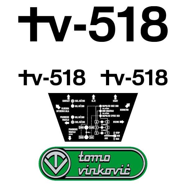 Tomo Vinkovic 518 Aftermarket Replacement Tractor Decals (sticker - aufkleber - adesivo) Set