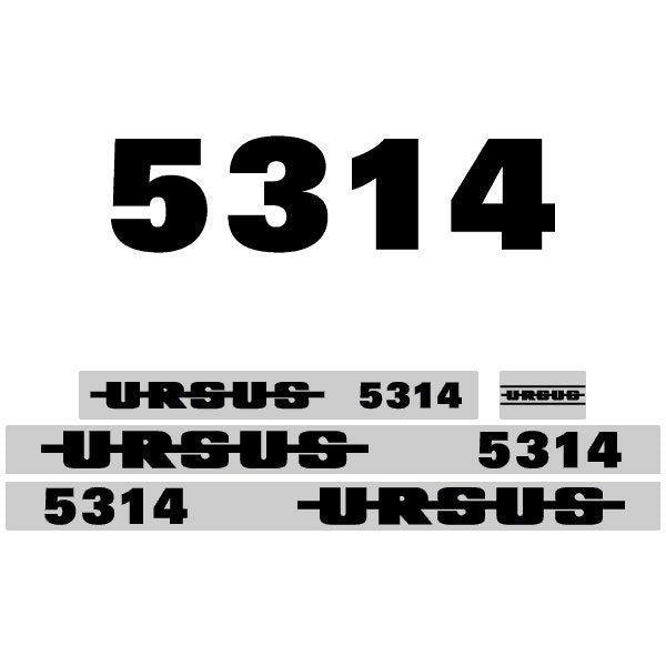 Ursus 5314 Aftermarket Replacement Tractor Decals (sticker - aufkleber - adesivo) Set