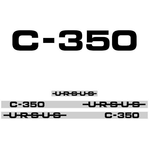 Ursus C-350 Aftermarket Replacement Tractor Decals (sticker - aufkleber - adesivo) Set