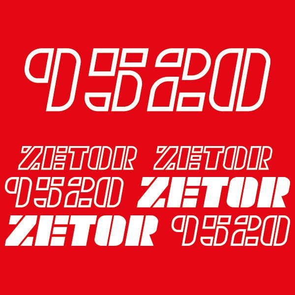 Zetor 9520 Aftermarket Tractor Decal / Aufkleber / Adesivo / Sticker Set