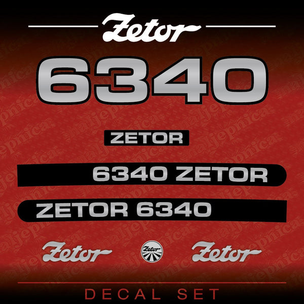 Zetor 6340 (2000) Aftermarket Tractor Decal / Aufkleber / Adesivo / Sticker Set