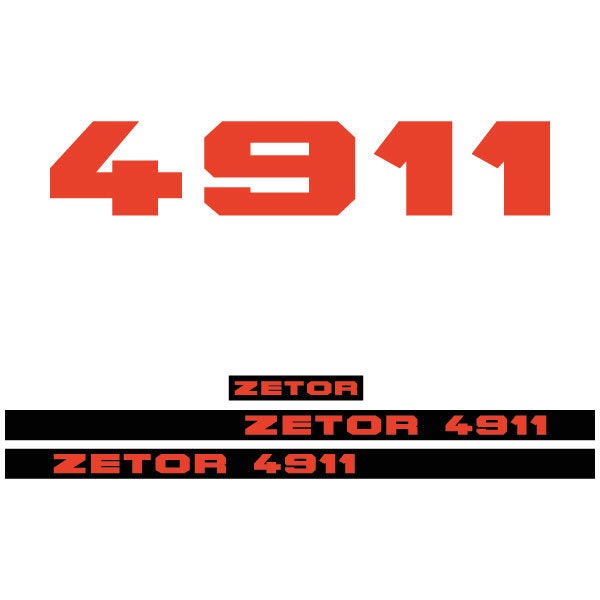 Sticker 4911 Zetor 4911 Aftermarket Tractor Decal / Aufkleber / Adesivo / Sticker S ...