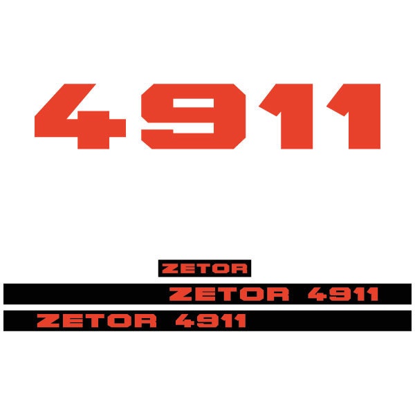 Zetor 4911 Aftermarket Tractor Decal / Aufkleber / Adesivo / Sticker Set