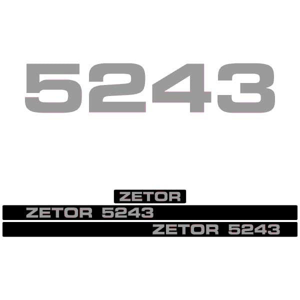 Zetor 5243 Aftermarket Tractor Decal / Aufkleber / Adesivo / Sticker Set