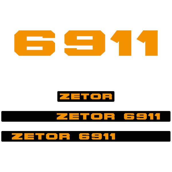 Zetor 6911 Aftermarket Tractor Decal / Aufkleber / Adesivo / Sticker Set