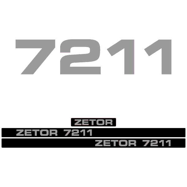 Zetor 7211 Aftermarket Tractor Decal / Aufkleber / Adesivo / Sticker Set