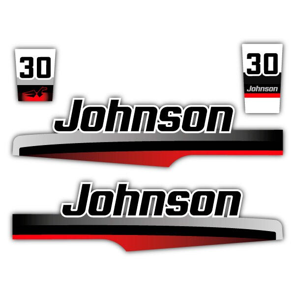Johnson 30 Outboard (1997) Aftermarket Decal / aufkleber / adesivo / Sticker Set