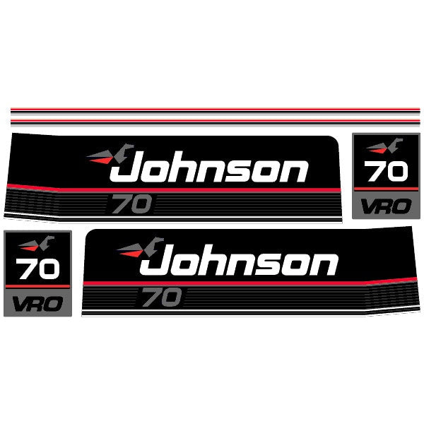 Johnson 70 VRO Outboard (1989) Aftermarket Decal / aufkleber / adesivo / Sticker Set