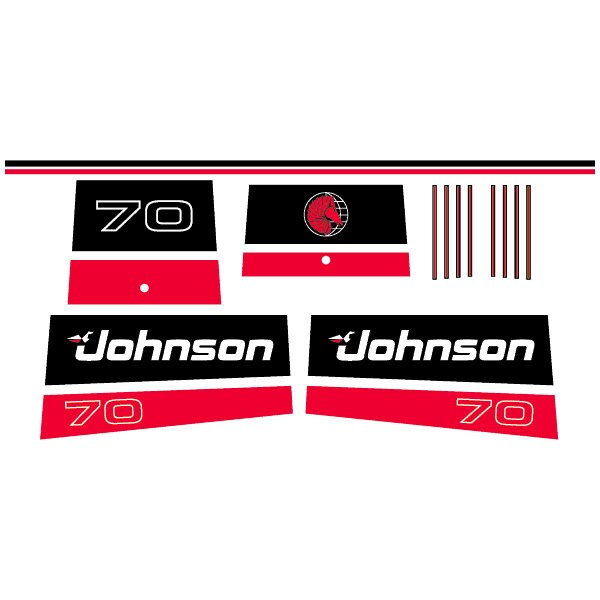 Johnson 60 Outboard (1991) Aftermarket Decal / aufkleber / adesivo / Sticker Set
