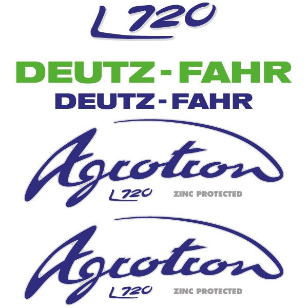 Deutz Fahr AgroTron L720 Aftermarket Replacement Tractor Decal (Sticker) Set