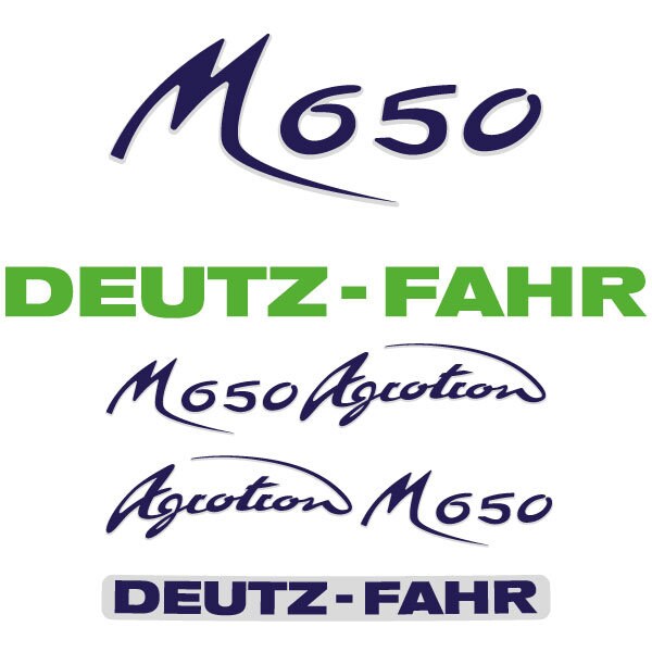 Deutz Fahr AgroTron M650 Aftermarket Replacement Tractor Decal (Sticker) Set