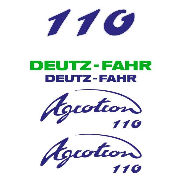 Deutz Fahr AgroTron 110 Aftermarket Replacement Tractor Decal (Sticker) Set