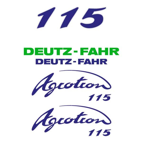 Deutz Fahr AgroTron 115 Aftermarket Replacement Tractor Decal (Sticker) Set