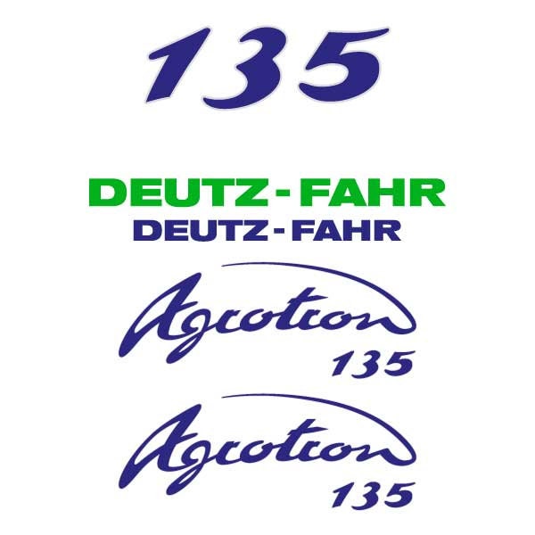 Deutz Fahr AgroTron 135 Aftermarket Replacement Tractor Decal (Sticker) Set