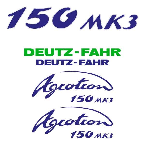 Deutz Fahr AgroTron 150 MK3 Aftermarket Replacement Tractor Decal (Sticker) Set