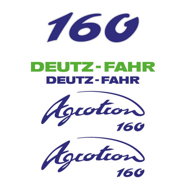 Deutz Fahr AgroTron 160 Aftermarket Replacement Tractor Decal (Sticker) Set