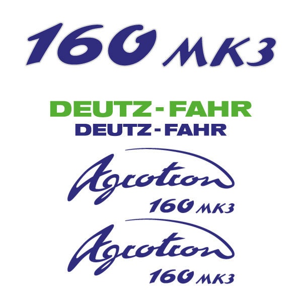 Deutz Fahr AgroTron 160 MK3 Aftermarket Replacement Tractor Decal (Sticker) Set