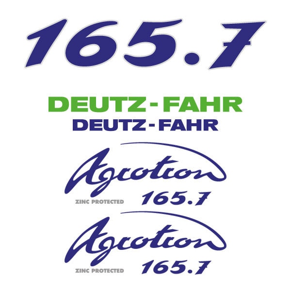 Deutz Fahr AgroTron 165.7 Aftermarket Replacement Tractor Decal (Sticker) Set