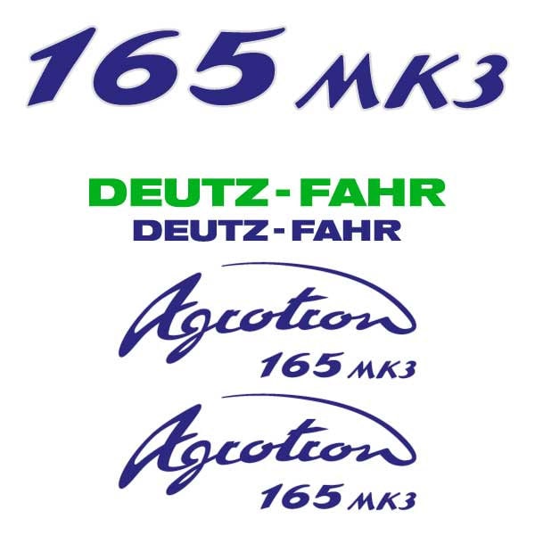 Deutz Fahr AgroTron 165 MK3 Aftermarket Replacement Tractor Decal (Sticker) Set