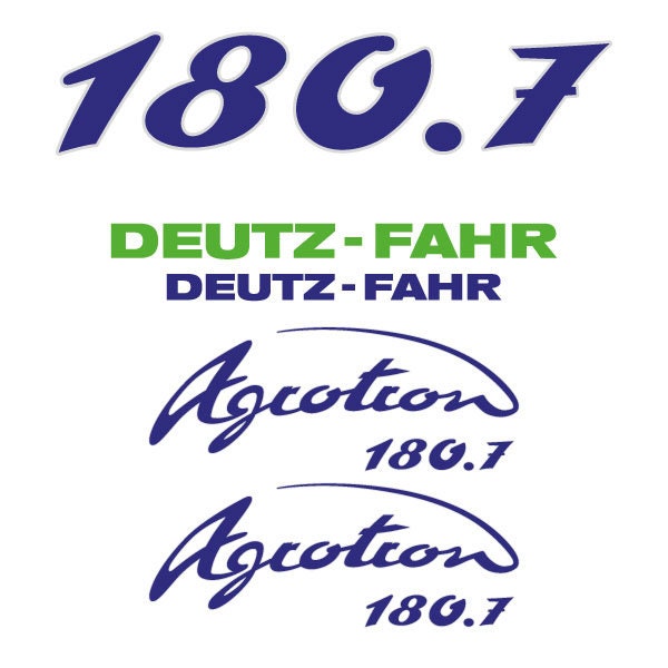 Deutz Fahr AgroTron 180.7 Aftermarket Replacement Tractor Decal (Sticker) Set