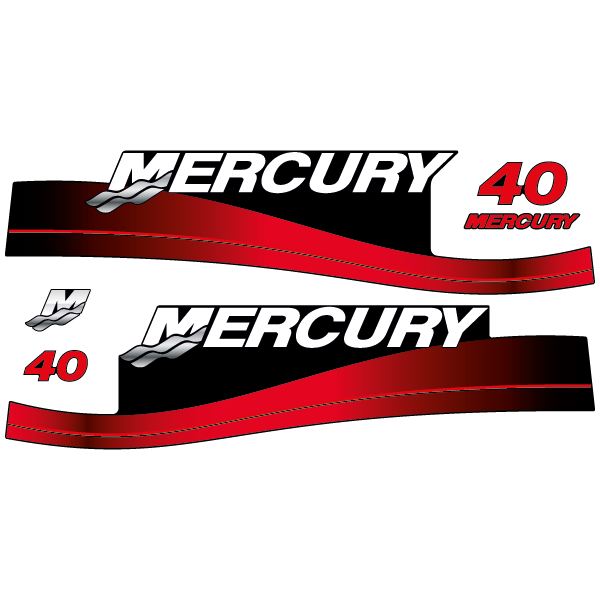 Mercury 40 outboard (1999-2004) decal aufkleber adesivo sticker set