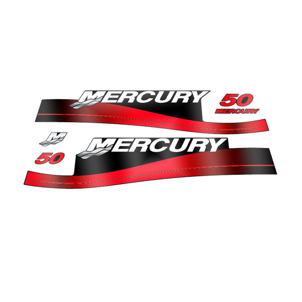 Mercury 50 (1999-2004) Outboard Compatible Replacement Decal (Sticker) Set