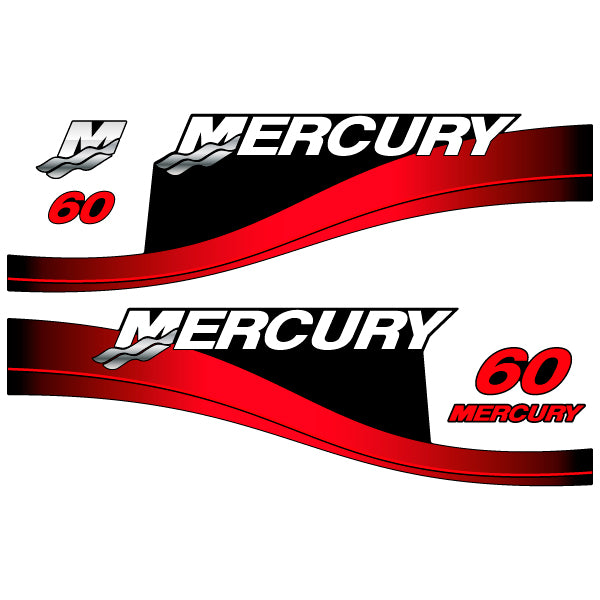 Mercury 60 outboard (1999-2004) decal aufkleber sticker set