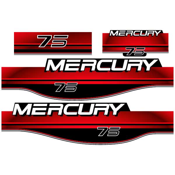 Mercury 75 outboard (1994-1998) decal aufkleber sticker set