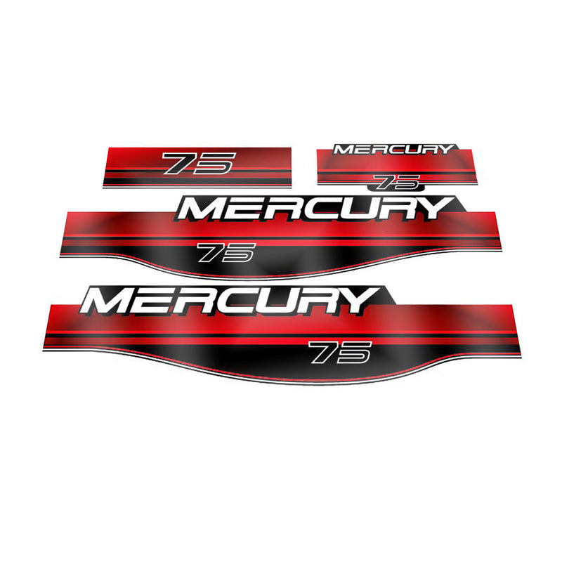 Mercury 75 (1994-1998) Outboard Compatible Replacement Decal (Sticker) Set