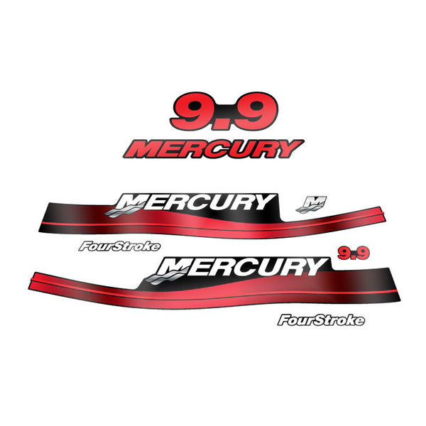 Mercury 9.9 F.S. (1999-2004) Outboard Compatible Replacement Decal (Sticker) Set